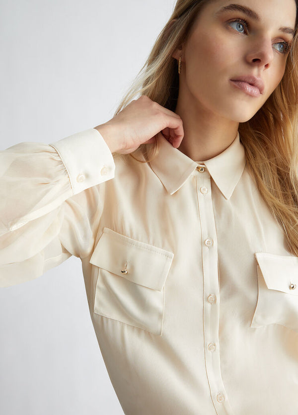 Liu Jo Women's Natural S/S Viscose Shirt - 1
