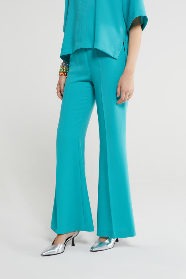 Ottod'ame Women's Palazzo Crepe Trousers - 1