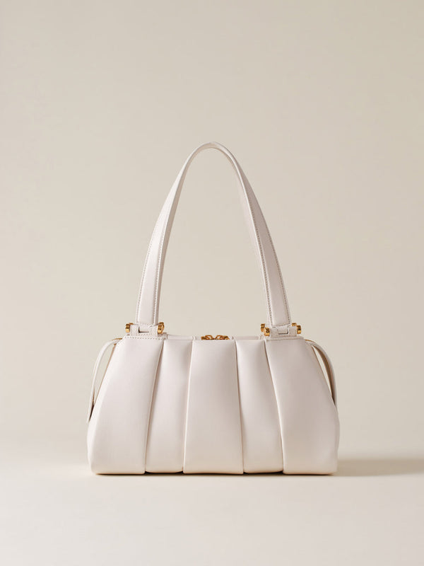 Borbonese Borsa Bauletto Vitello Nappato Bianco Donna - 1