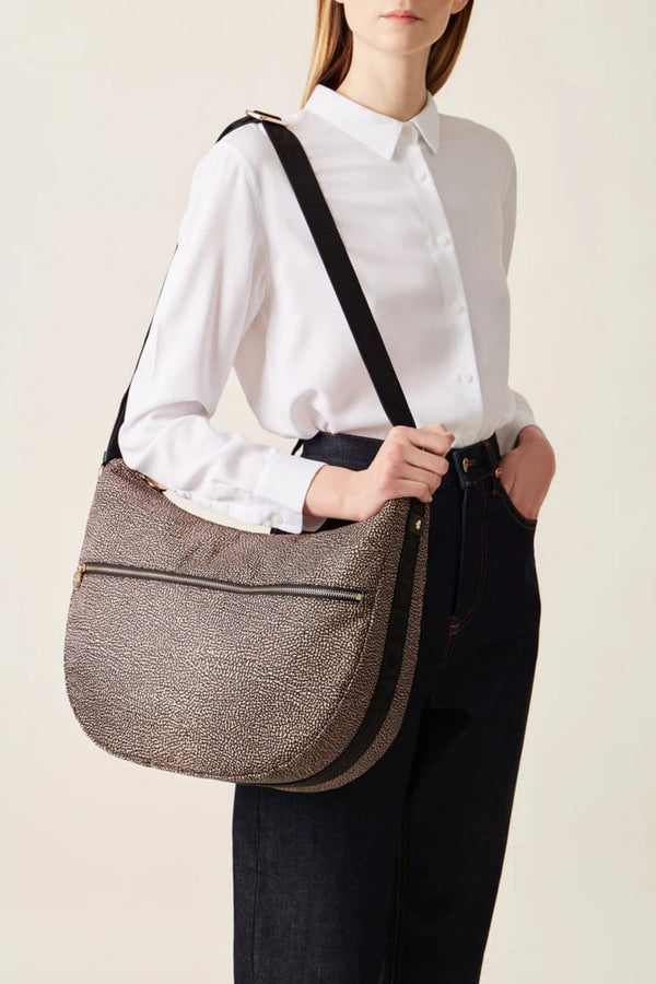 Borbonese Luna Bag Medium Naturale Donna - 1