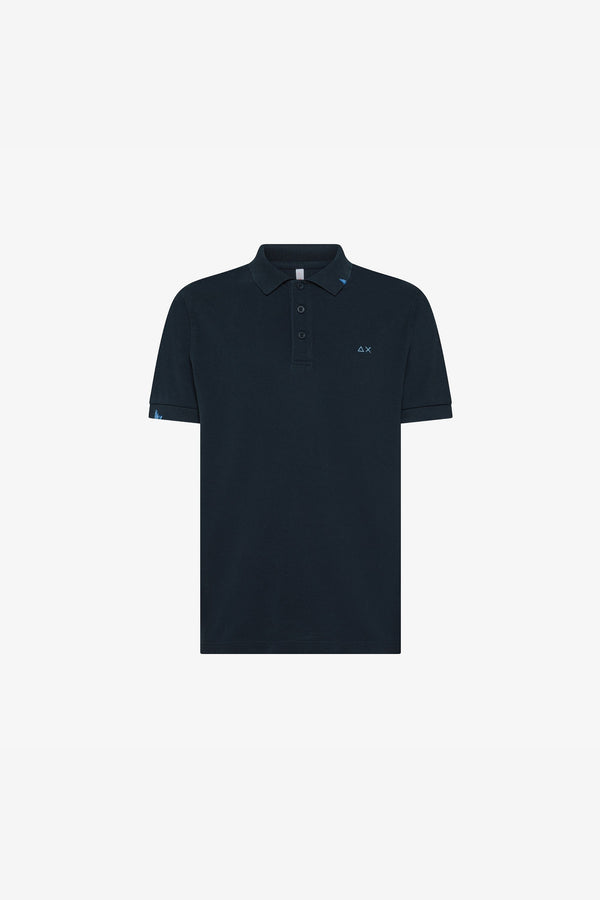 Sun 68 Polo Vintage Blu Uomo - 1