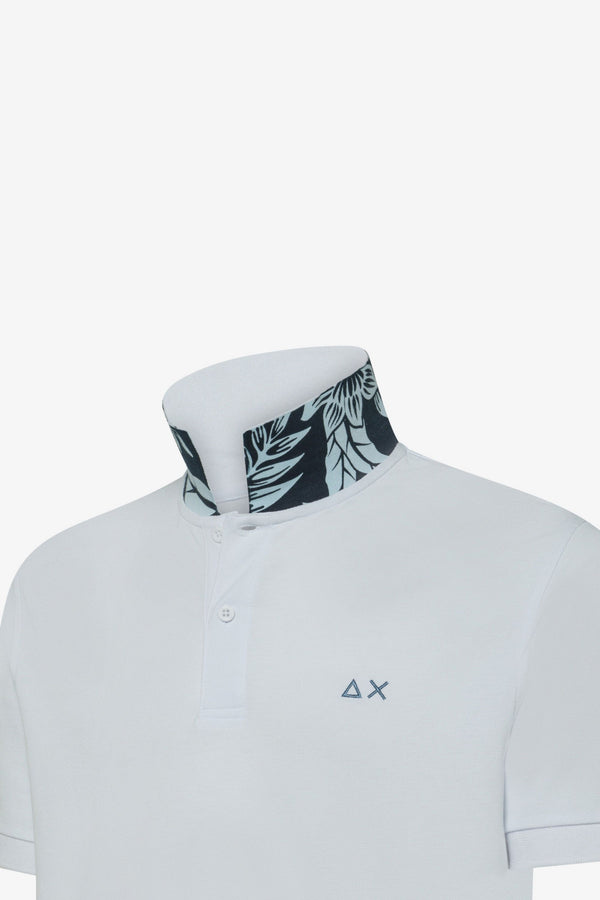 Sun 68 Polo Print Under Collar Bianco Uomo - 1