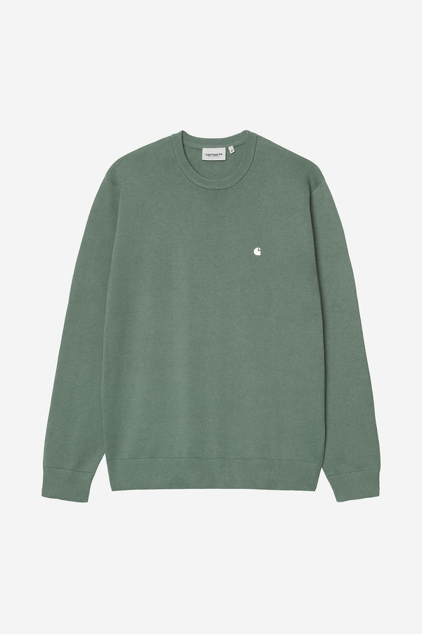 Carhartt Wip Madison Sweater Cotton Knit Argento Uomo - 1
