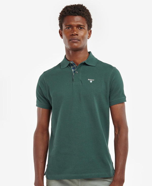 Barbour Polo Piquet Tartan Uomo - 1