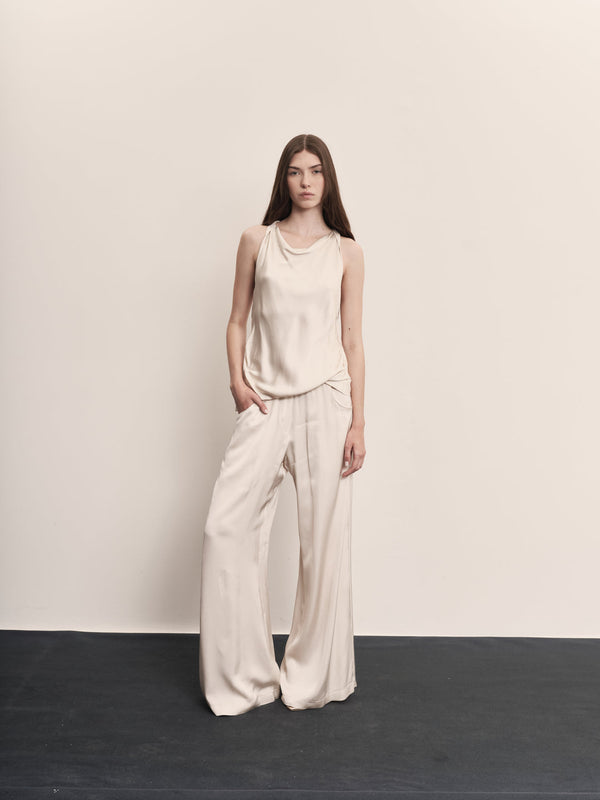 Akep Pantapalazzo In Raso Giallo Donna - 1