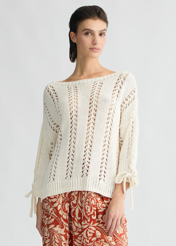 Liu Jo Maglia Traforata Bianco Donna - 1