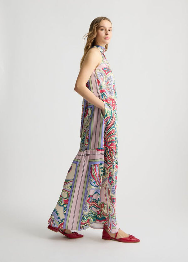 Liu Jo Abito Lungo Con Fiocco Verde Donna - 1