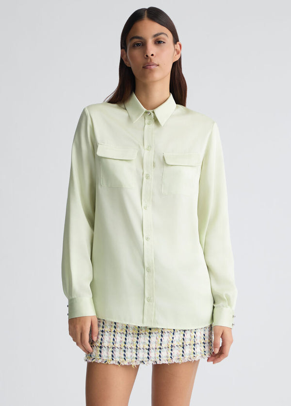 Liu Jo Camicia Con Taschini Verde Donna - 1