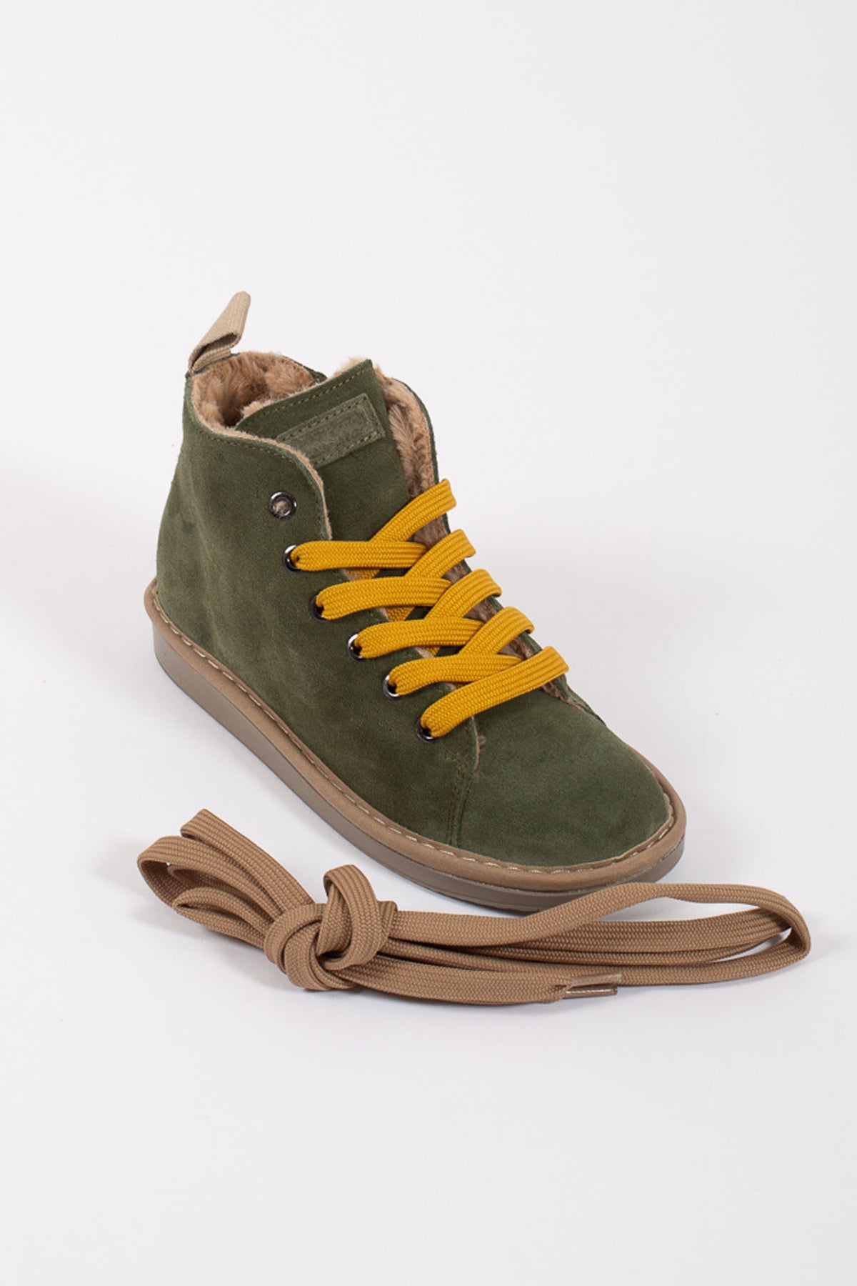 Panchic Ankle Boot Suede Green Child - 5