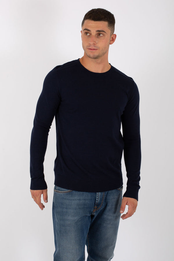 Selected Pullover Cotton Crew Neck Noos Blue Men - 1