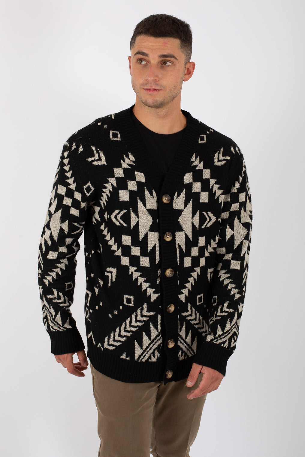 Tooco Men's Black Cardigan - 2