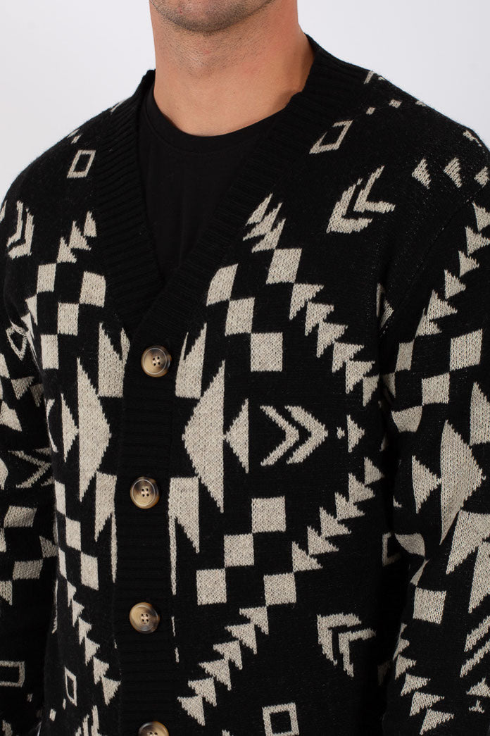 Tooco Men's Black Cardigan - 3