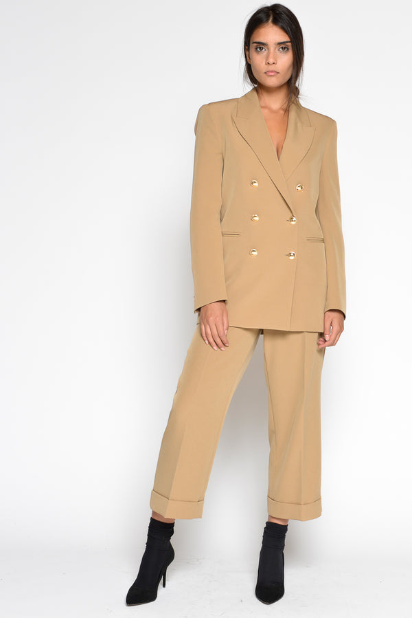 Markup Women's Brown Viscose Long Jacket Suit - 1