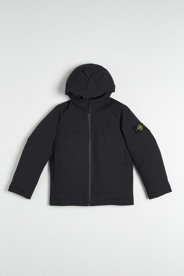 Stone Island Hooded Down Blouson Black Child - 1