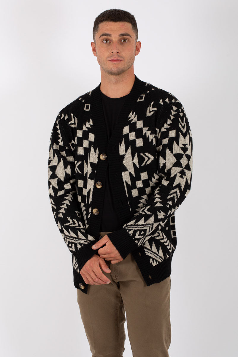 Tooco Men's Black Cardigan - 1