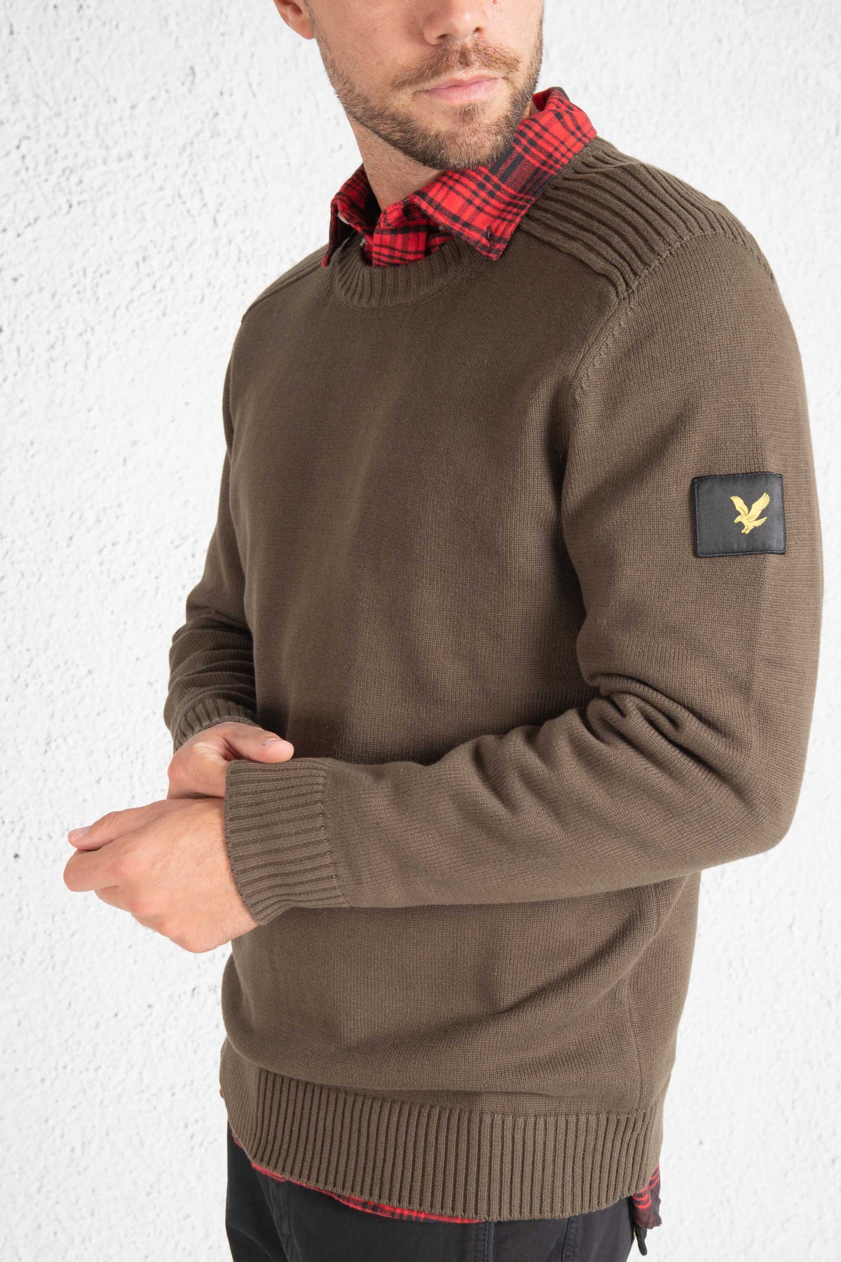 Lyle & Scott Men's Green Crew Neck Pullover - 5