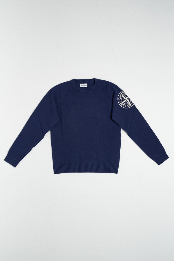 Stone Island Crewneck Knit Blue Child - 1