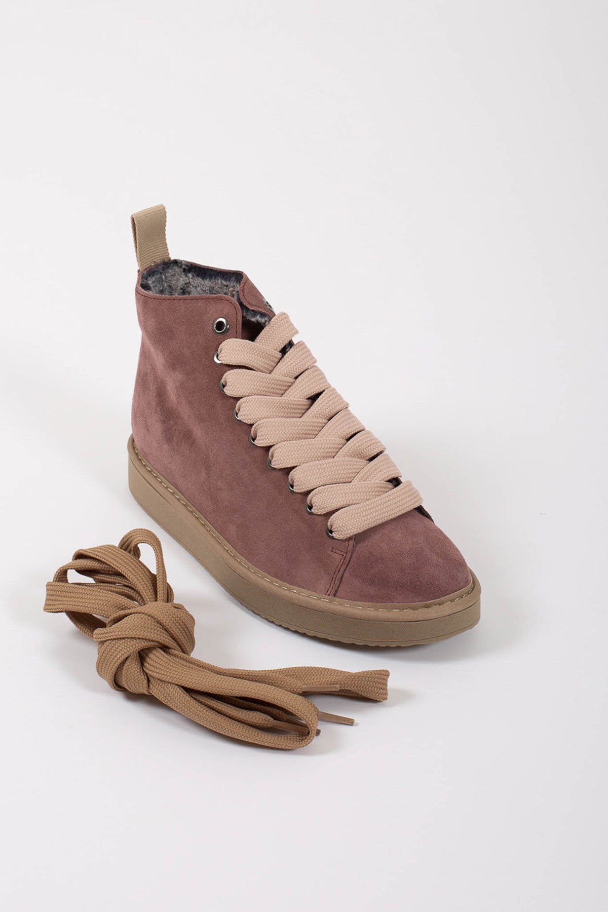 Panchic Ankle Boot Suede Faux Fur Marrone Donna - 4