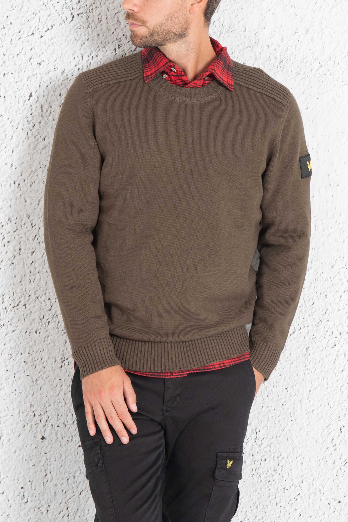 Lyle & Scott Men's Green Crew Neck Pullover - 3