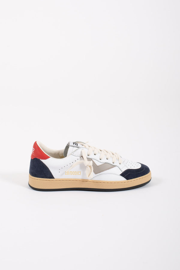 2b12 Sneakers Lacci Retro Rosso Bianco Bambino - 1