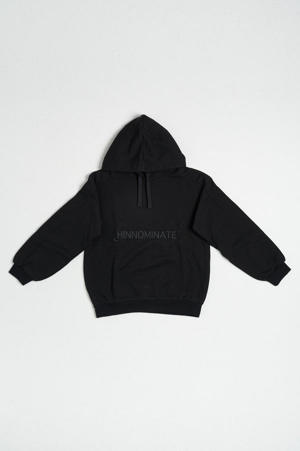 Hinnominate Maxi Felpa Con Cappuccio Nero Bambina - 1