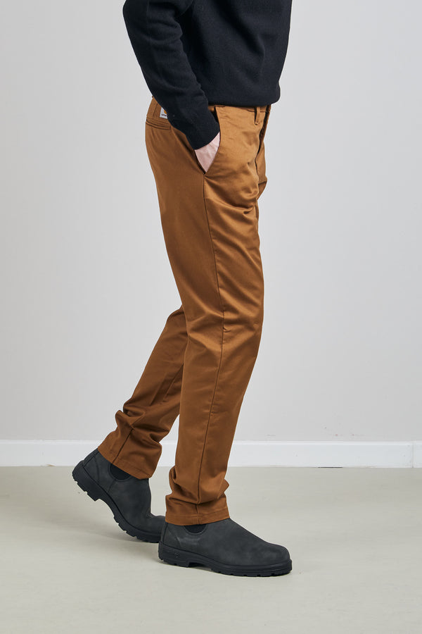 Carhartt Wip Sid Pant Stretch Twill Marrone Uomo - 1