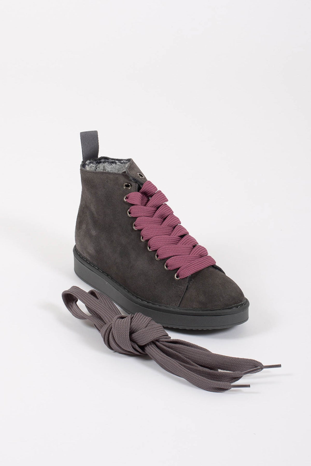 Panchic Ankle Boot Suede Faux Fur Marrone Donna - 4