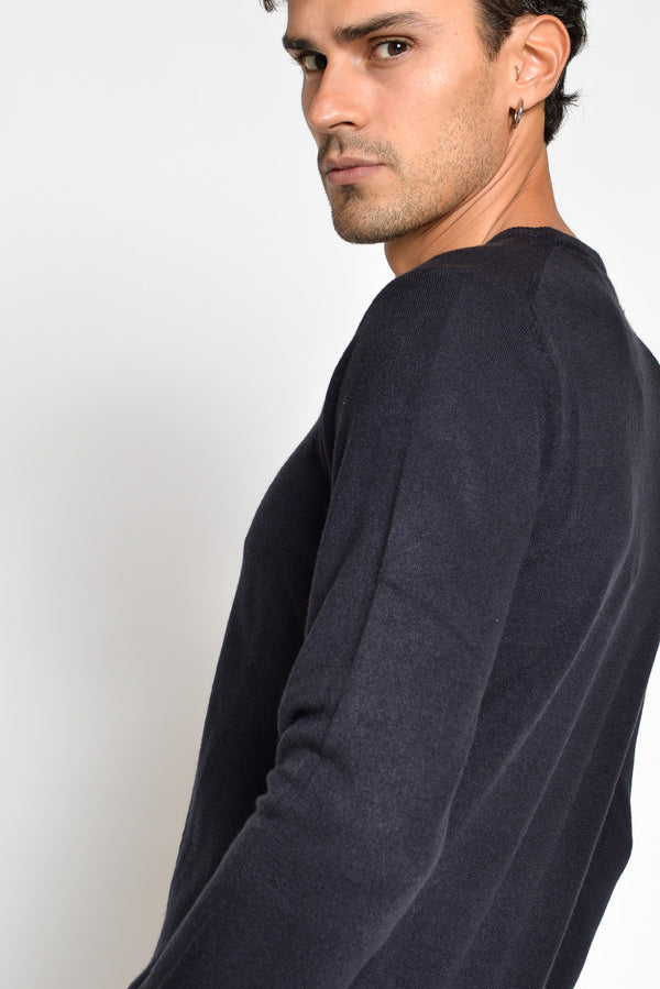 Markup Pull V Maglia Rasata Blu Uomo - 1