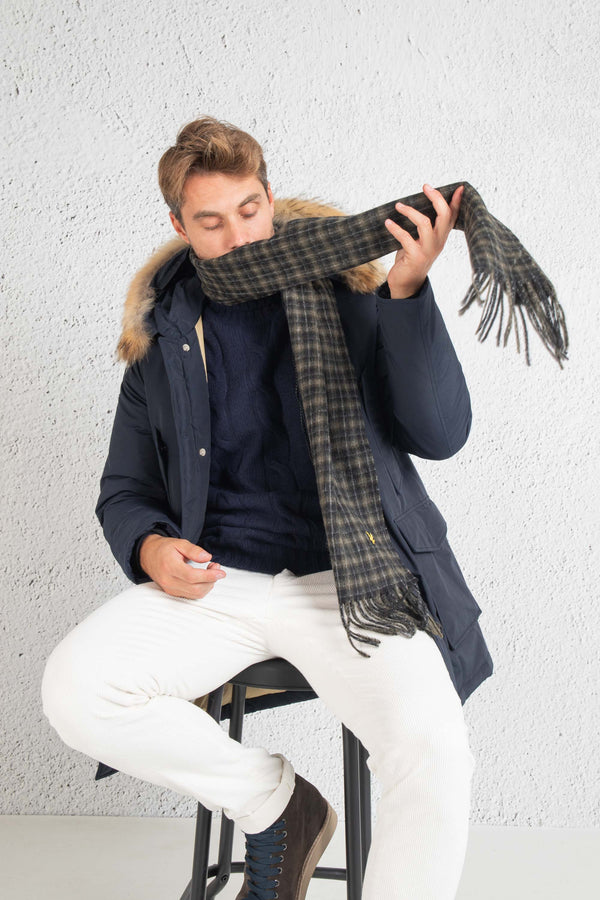 Lyle & Scott Sciarpa Check Grigio Uomo - 1