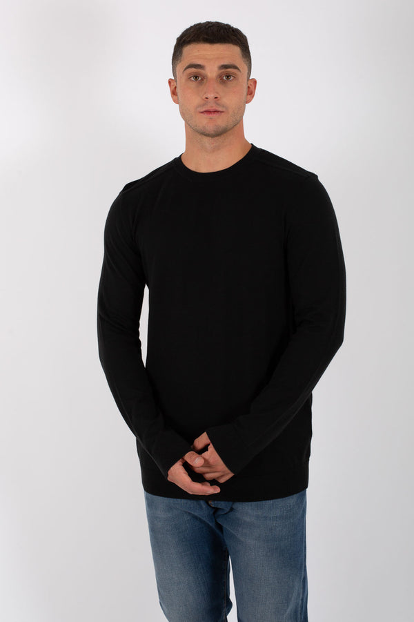 Selected Pull Cotton Crew Neck Noos Black Men - 1