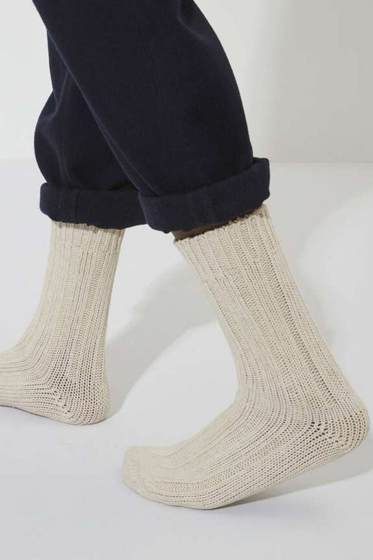 Birkenstock Calze Cotton Slub Beige Donna