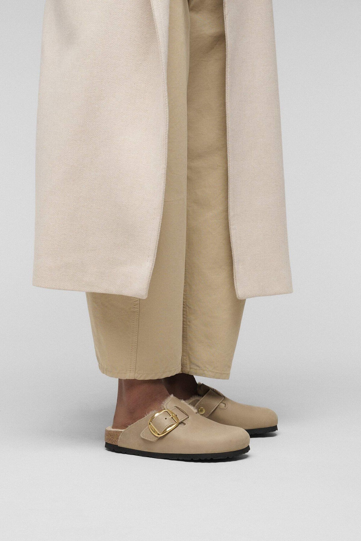 Birkenstock Boston Big Buckle Shearl Marrone Donna - 1