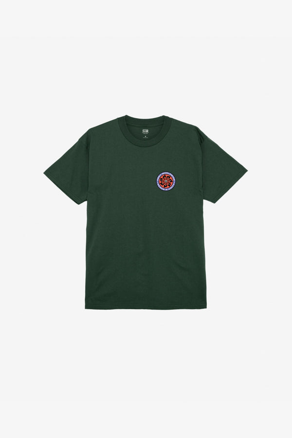 Obey Peace Wheel Tee Verde Uomo - 1