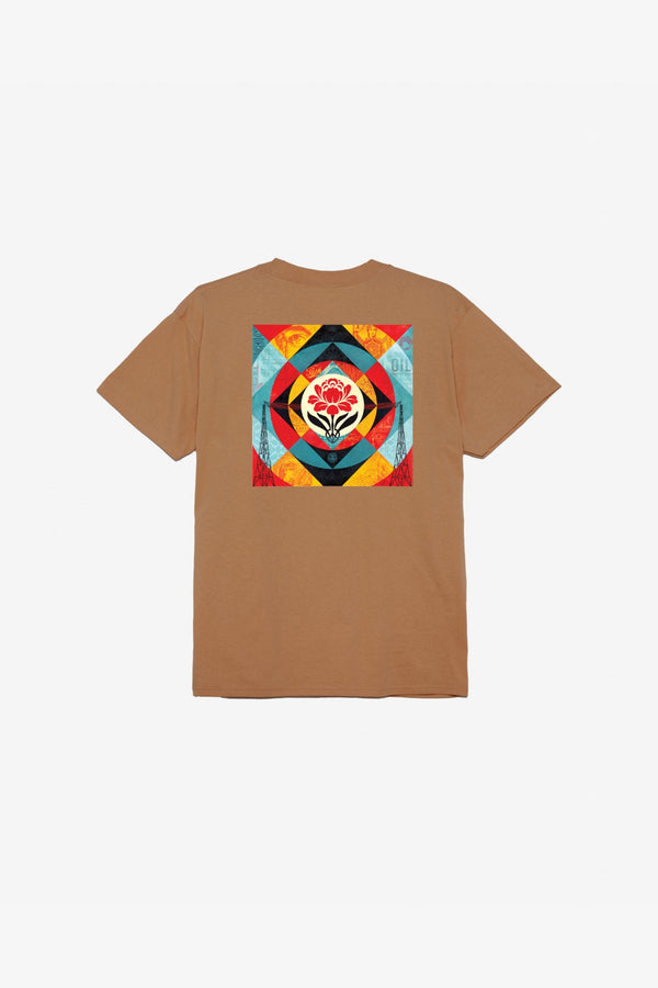 Obey Geometric Power Canvastee Marrone Uomo - 2