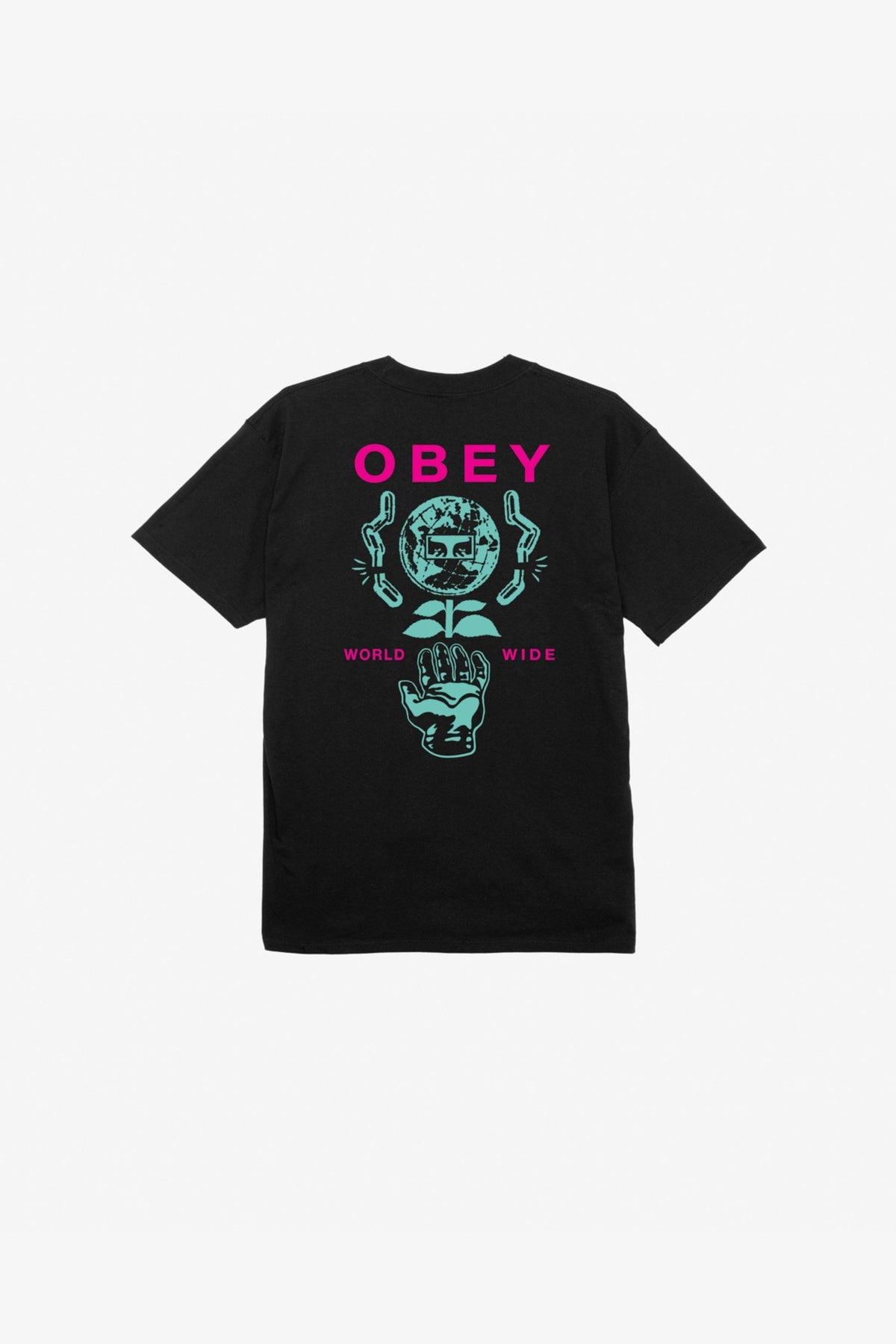 Obey Helping Hand Tee Nero Uomo - 2