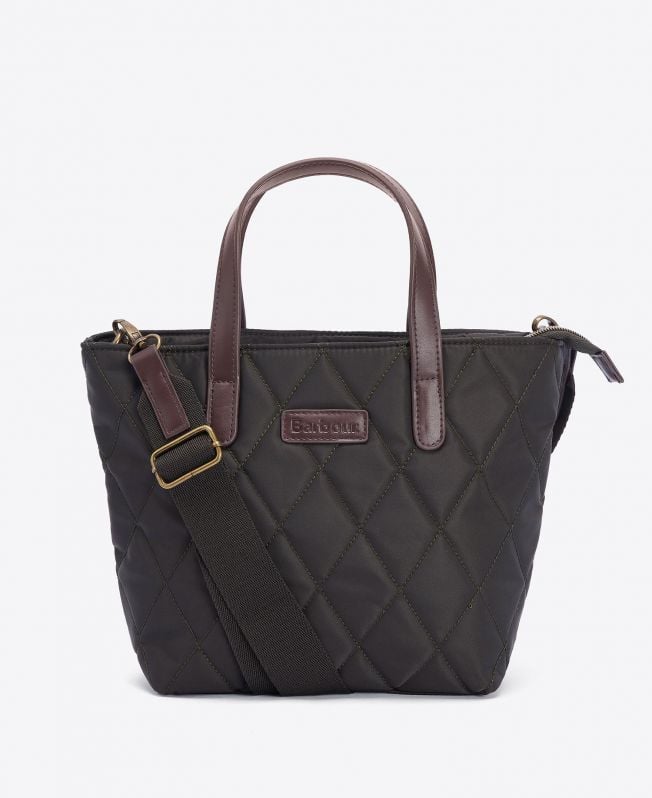 Barbour Mini Quilted Tote Bag Verde Donna - 1