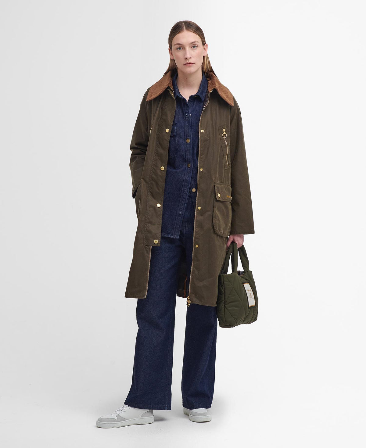 Barbour Ebberston Wax Capo Lungo Donna - 3