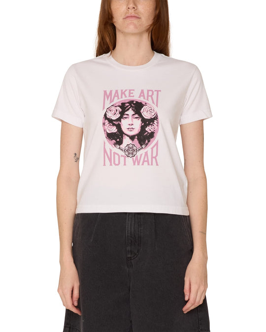 Obey Make Art Not War 2 Tee Bianco Donna