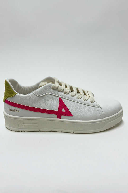 4 Fourline Sneakers Basket Bassa Rosa Donna