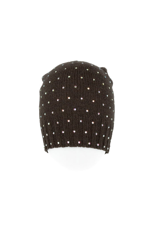 Regina Berretto Strass Radi Marrone Donna