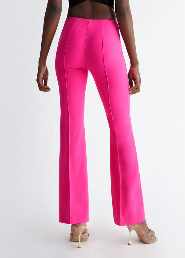 Liu Jo Women's Pink High Waist Flared Trousers - 3