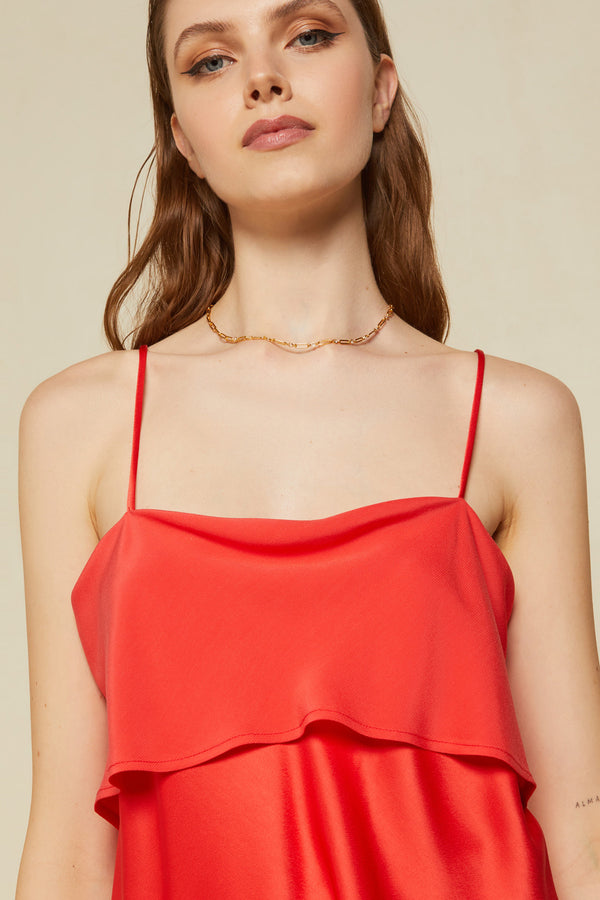 Ottod'ame Top Con Spallini Rosso Donna - 4