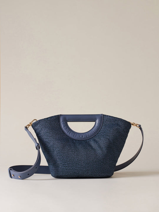 Borbonese Borsa Shopping S. Blu Donna