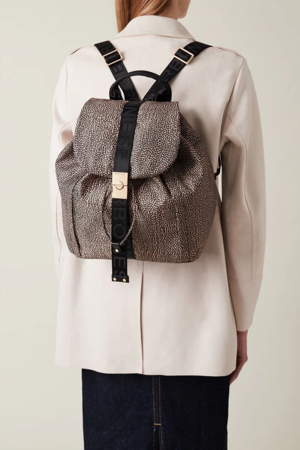 Borbonese Zaino Medio Naturale Donna - 1