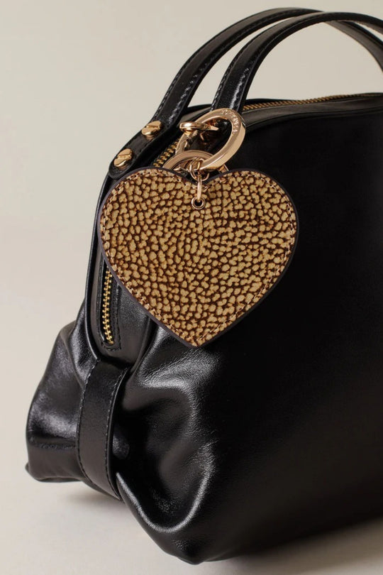 Borbonese Portachiavi Cuore Naturale Donna