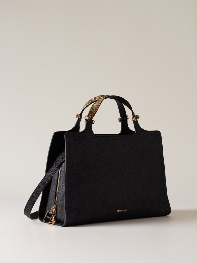 Borbonese Borsa Bauletto Nero Donna - 3