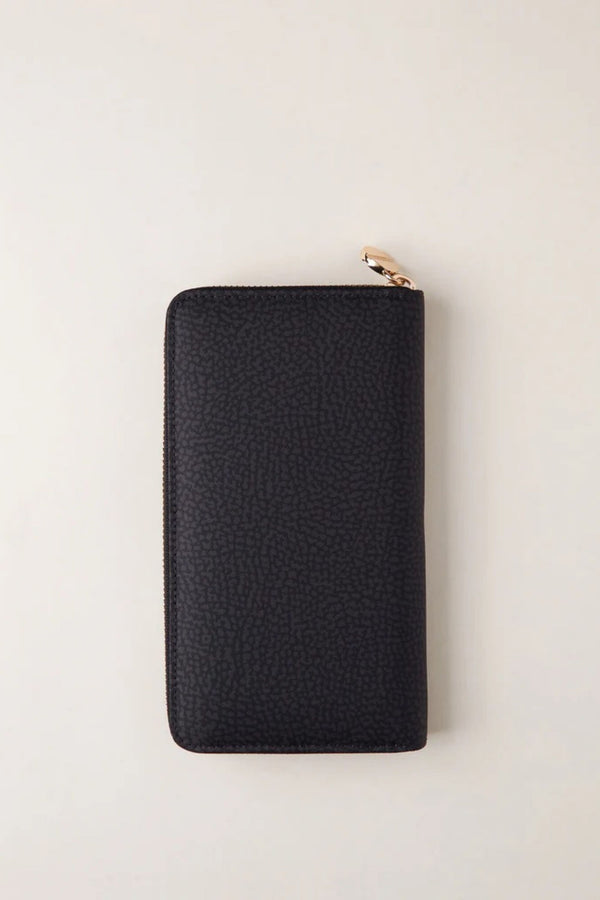 Borbonese Portafoglio Large Zip Nero Donna - 3