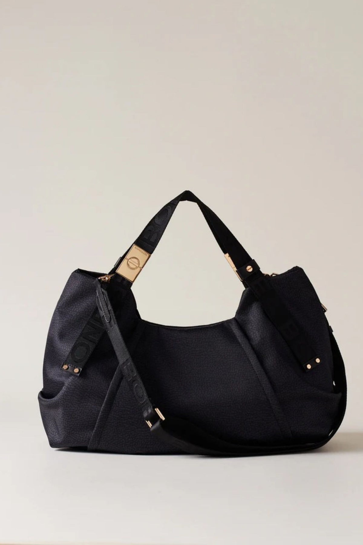 Borbonese Borsa Bauletto Medio Nero Donna - 3