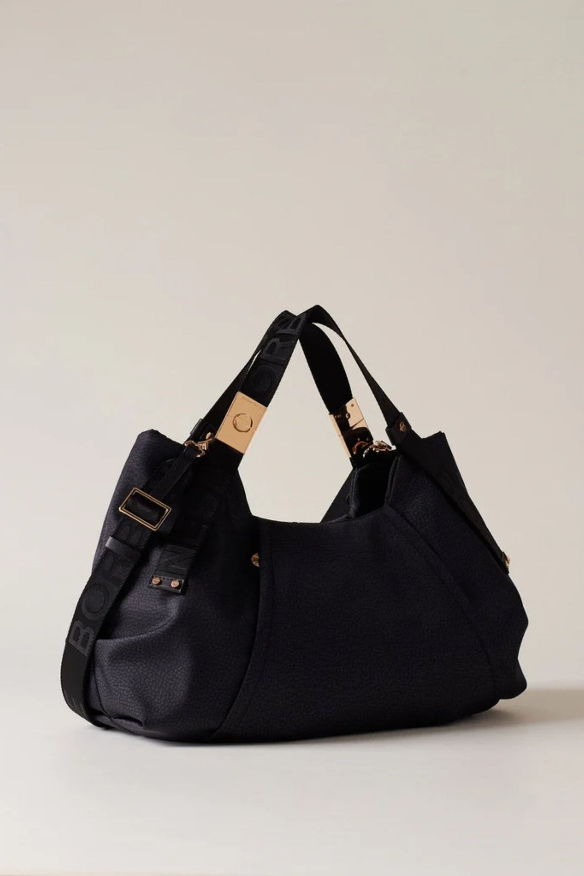 Borbonese Borsa Bauletto Medio Nero Donna - 4