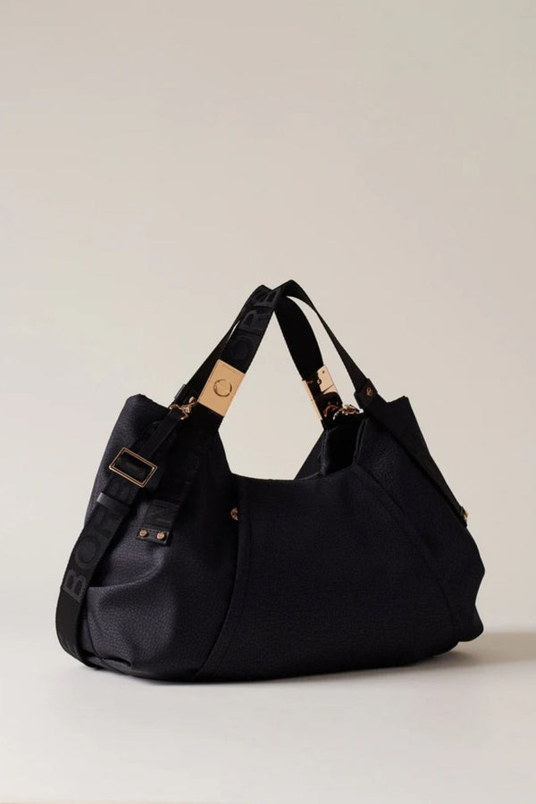 Borbonese Borsa Bauletto Medio Nero Donna - 4